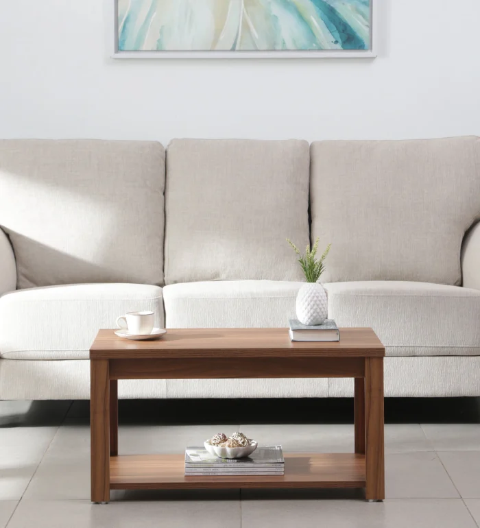 Kosmo Harmony Coffee Table in Natural Teak Finish - Image 1